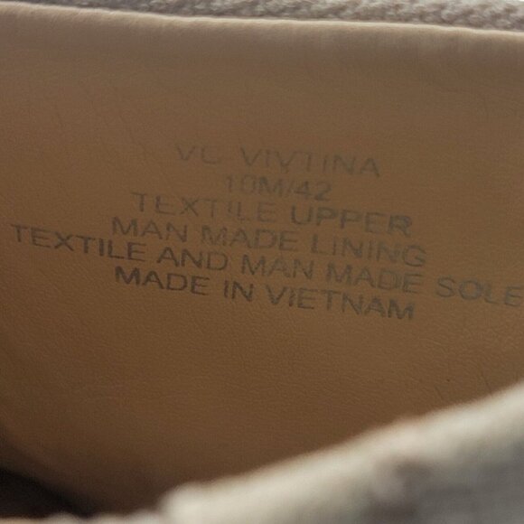 VINCE CAMUTO Shoes Women 10 Multicolor VIVTINA SUNSET Mule Wedge Sandals Slides - Picture 2 of 13